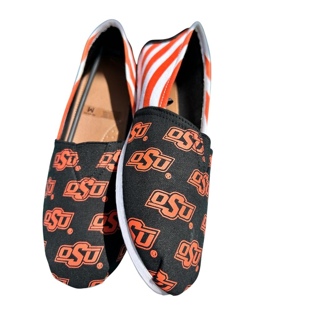 OSU Cowboys Canvas Slip On Shoes NWOT Oklahoma State Women's 7.5